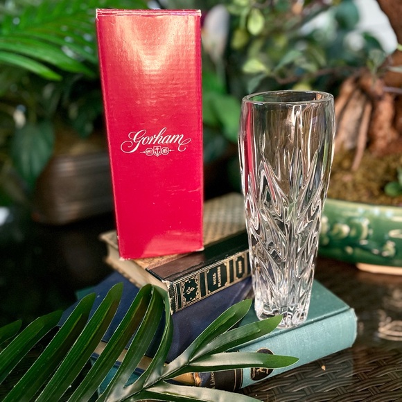 Vintage Gorham Lead Crystal Flower Bud VASE Star Blossom 7" Tall Made in Germany - Picture 7 of 9